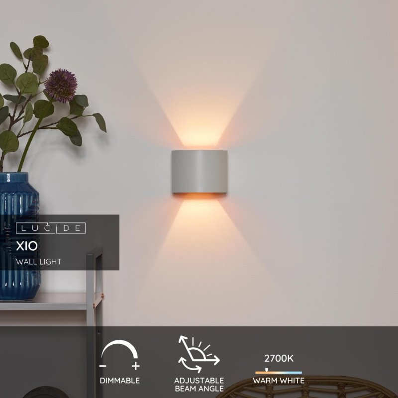 Lucide XIO - Nástenné svietidlo - LED Dim. - G9 - 1x3,5W 2700K - Biela